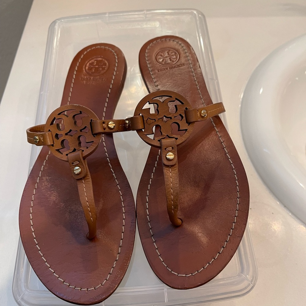 Tory Burch Brown Mini MIller sandals size 8